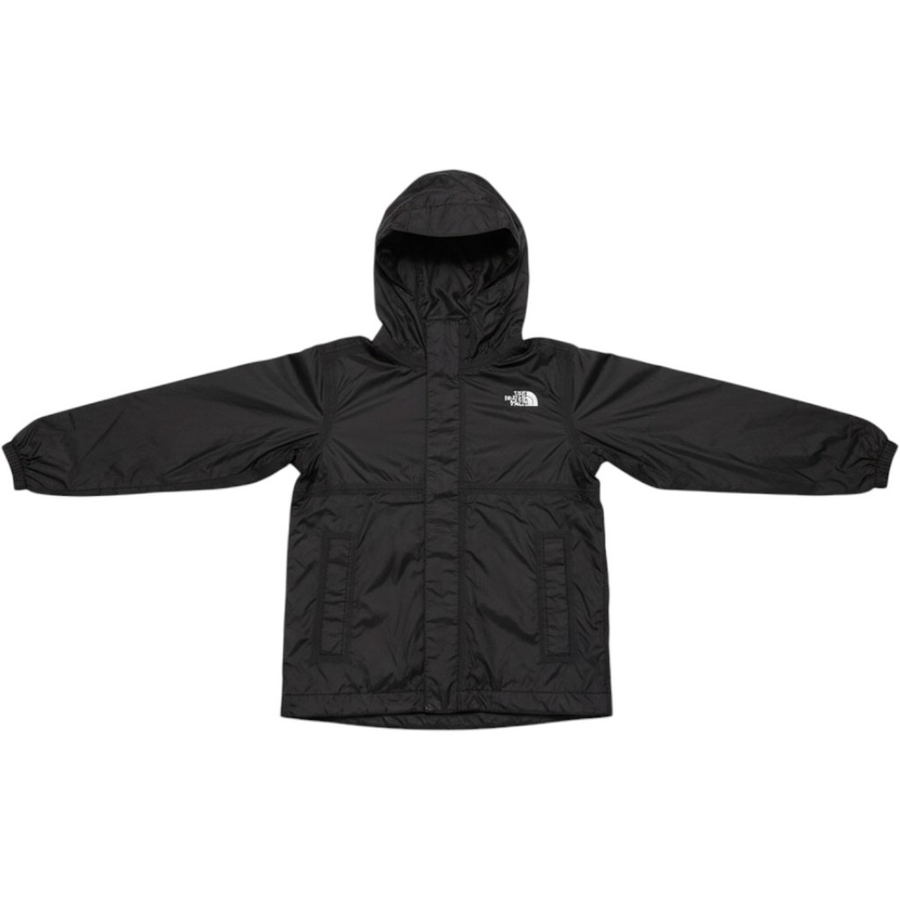 The North Face Youth S 7/8 Black DryVent Rain Jacket Hooded Full Zip Shell